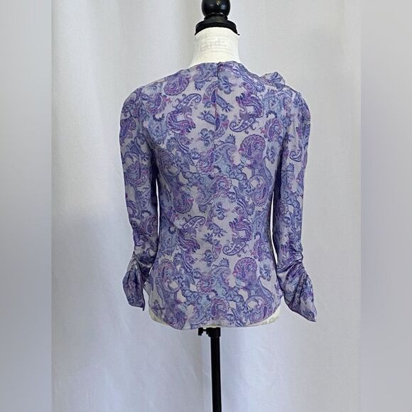 Isabel Marant Torence Paisley Silk Cut-Out Top size 38/ us size 6 - Picture 11 of 16